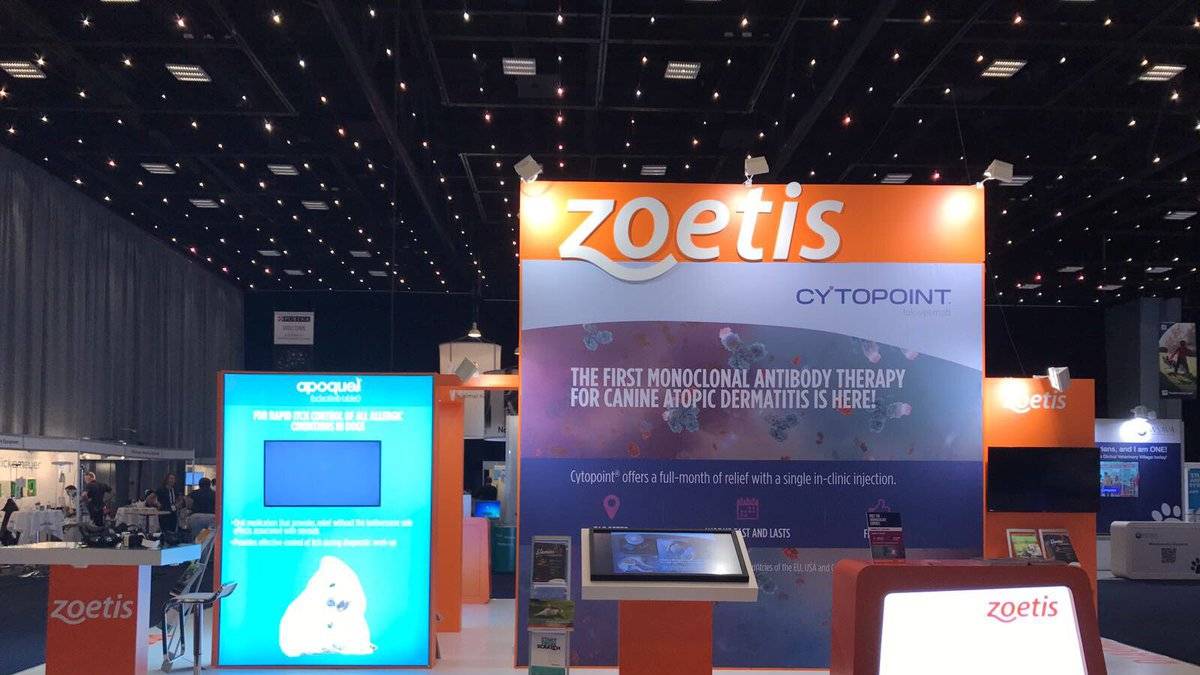 A Zoetis stand in a conference